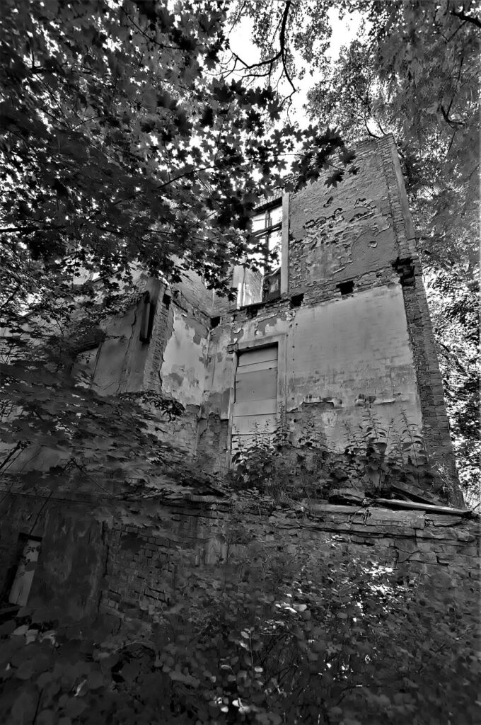 Eingangstür / Überreste eines Wohnhauses / Gentzrode (Neuruppin) (AR 07/2022)